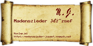 Madenszieder József névjegykártya